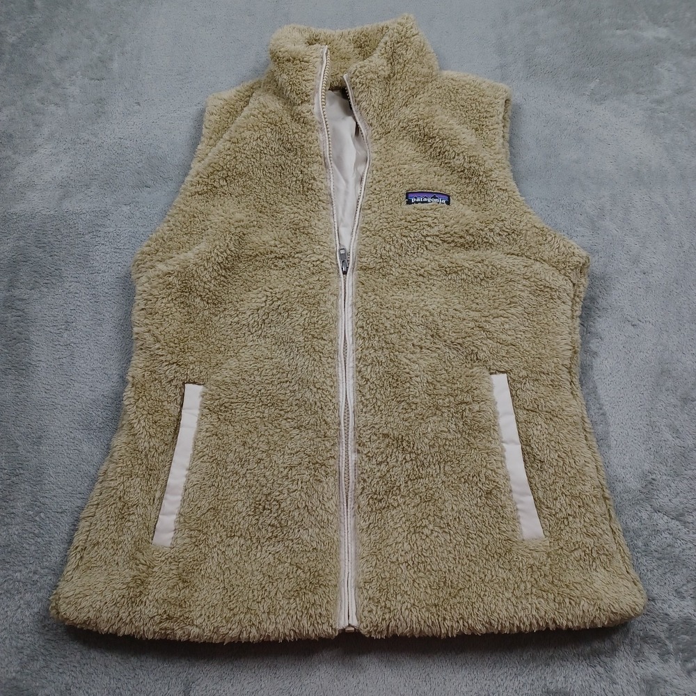 Patagonia Vest Womens Large Brown Fleece Full Zip Pockets Outdoor Casual